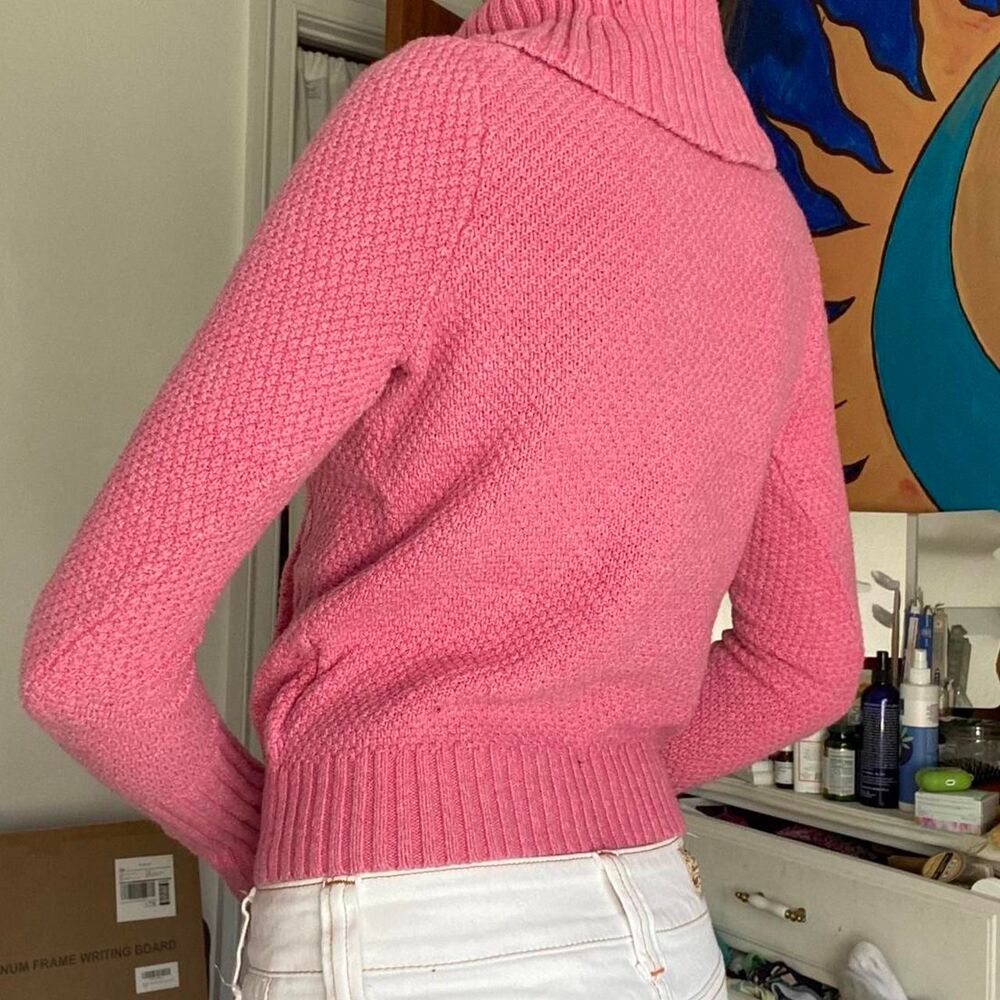 Y2K 2008 Pink Old Navy Turtleneck Sweater - Picture 2 of 6